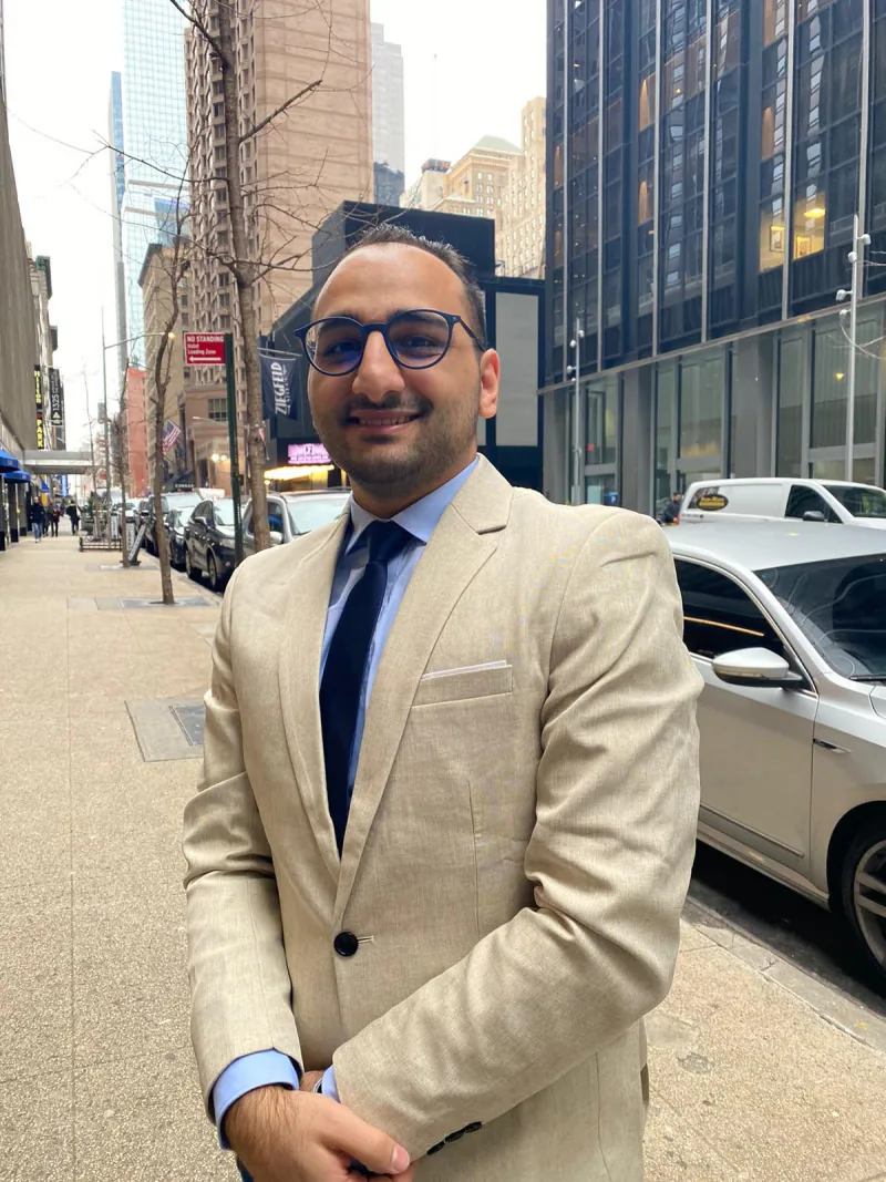 Ahmad Salah auf einer Straße in New York